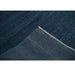 Back edge and underside detail of the Midnight Blue hand-knotted wool rug