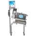 Milky FJ 32 butter churn machine with tilting mechanism in tilted position