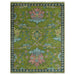 Full frontal view of the hand-knotted rug linked to the 6x8 option