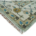 Rug corner with fringe and hand-knotted wool pile detail