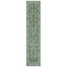 Narrow rug view with the traditional floral and vine design