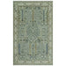 Straight-on full view of the Moss Green and Ivory rug