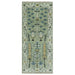Narrow full view of the hand-knotted wool rug