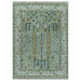 Straight-on full view of the traditional wool rug