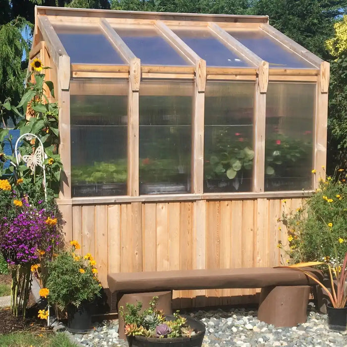 Outdoor Living Today - 8x8 Cedar Greenhouse - Side