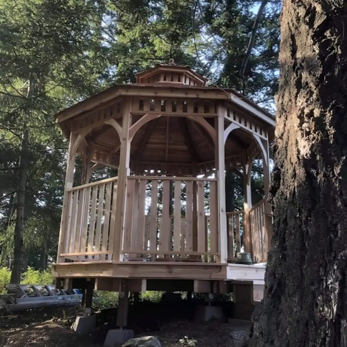 Outdoor Living Today - 10' Bayside Panelized Octagon Gazebo - in a Forest
