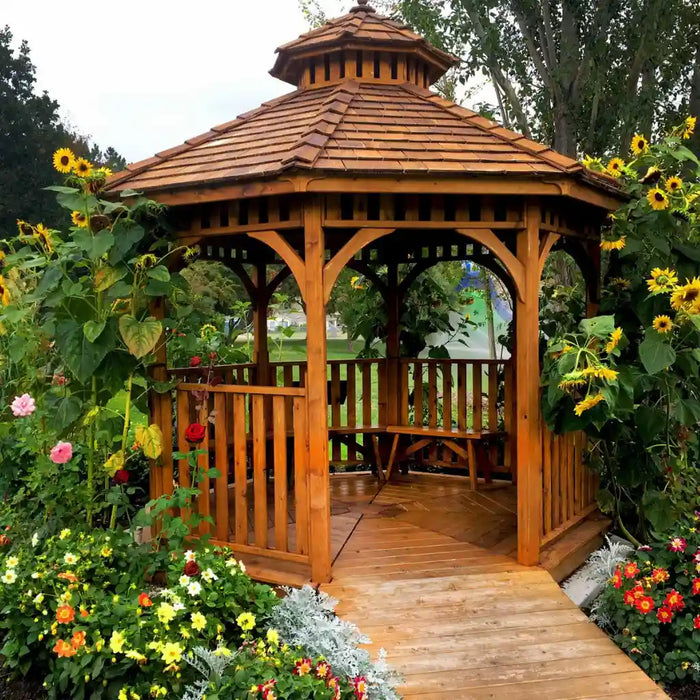 Outdoor Living Today - 10' Bayside Panelized Octagon Gazebo - Front