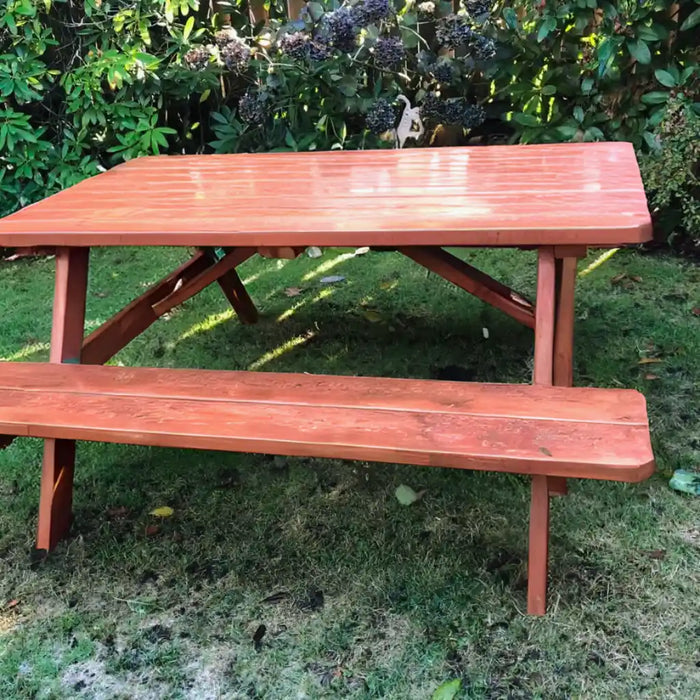 Outdoor Living Today - 6x5 Picnic Table - Painted Red