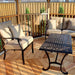 Outdoor Living Today - 12′ Bayside Gazebo with Screen Kit - with Chairs