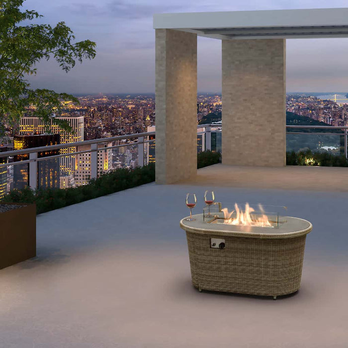 Bon Pergola Orchard Fire Pit Patio Set - Pit View