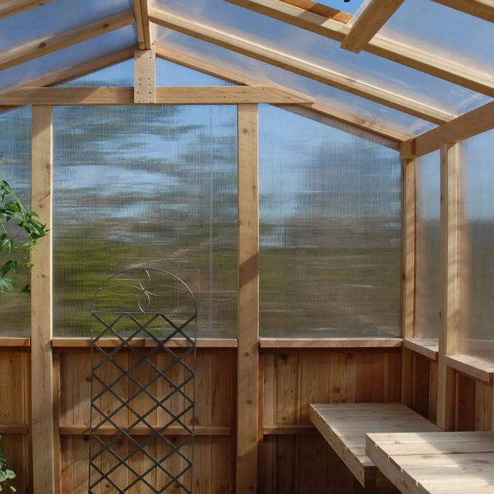 Outdoor Living Today - 8x8 Cedar Greenhouse - Interior