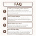 Frequently asked questions graphic for OverEZ Coffee Ground Bedding.