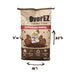 OverEZ Coffee Ground Bedding package with dimensions marked as 16 by 4 by 30 inches.