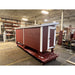 Rear angle view of the red and white OverEZ Jumbo Chicken Coop.