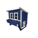 Blue Coastal OverEZ Large Chicken Coop shown from the front right on white.