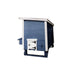 Blue Coastal OverEZ Large Chicken Coop rear product render with chicken door.