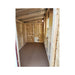 Clean Large Chicken Coop interior showing the floor, framing, windows, and chicken door