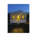 Customer Large Chicken Coop at night with customer-added exterior lighting