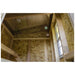 Top interior view of the OverEZ Large Chicken Coop showing framing and raised roosts.