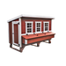 Red and white OverEZ XL Classic Chicken Coop shown from the front angle.