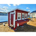 Rear view of an OverEZ XL Classic Chicken Coop in an outdoor setting.