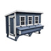 Blue and white OverEZ XL Coastal Chicken Coop product view.