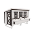 OverEZ XL Farmhouse Chicken Coop displayed against a dark background.