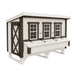 Left view of the white and dark-trim OverEZ XL Farmhouse Chicken Coop.