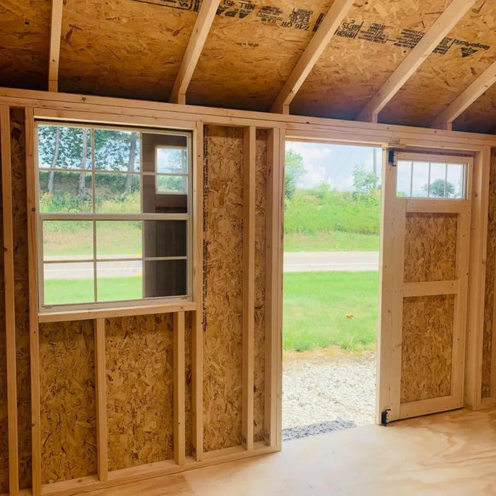 Little Cottage Company - Colonial Pinehurst Storage Shed - Interior Door View