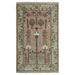 Pink, Olive and Beige hand-knotted wool rug, full rug view