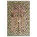 Pink, Olive and Beige hand-knotted wool rug, 5x8