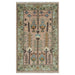 Pink, Olive and Beige hand-knotted wool rug, 3x5