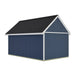 Rear illustration of the 12x24 Planner’s Paradise Elite showing the blank rear gable and opposite side wall.