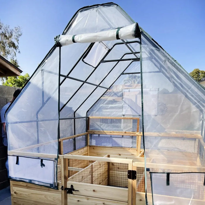Outdoor Living Today - 8x8 Raised Garden Bed with Greenhouse - Front