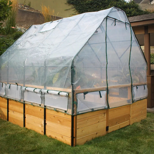 Outdoor Living Today - 8x8 Raised Garden Bed with Greenhouse - Side