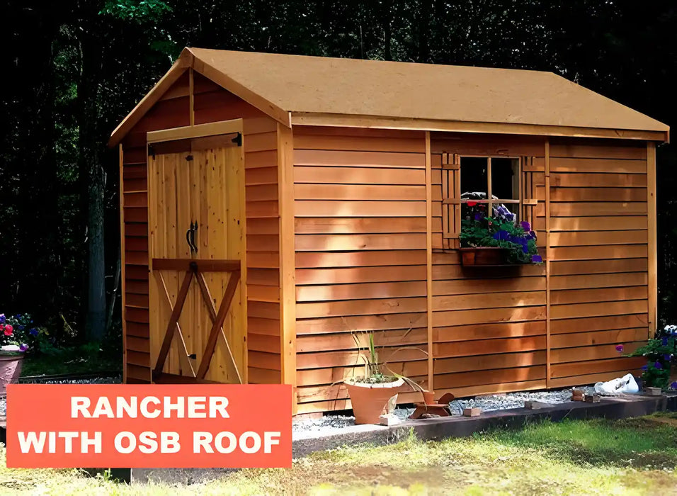 Cedarshed - Rancher Large Shed Kit and Storage Solution - with OSB Roof