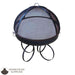 Master Flame Round Fire Pit Bowl with Ring Base and Grate with Carbon Steel Dome Screen