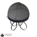 Master Flame Round Fire Pit Bowl with Ring Base and Grate with Hybrid Steel Pivot Screen