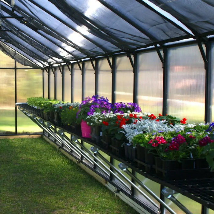 Riverstone Industries - 8x20 Monticello Black Greenhouse Premium - Interior