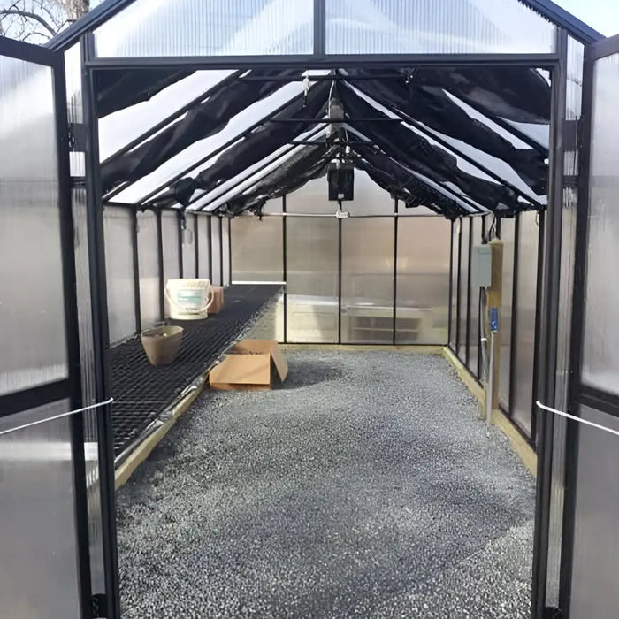 Riverstone Industries - 8x8 Monticello Black Greenhouse Premium -