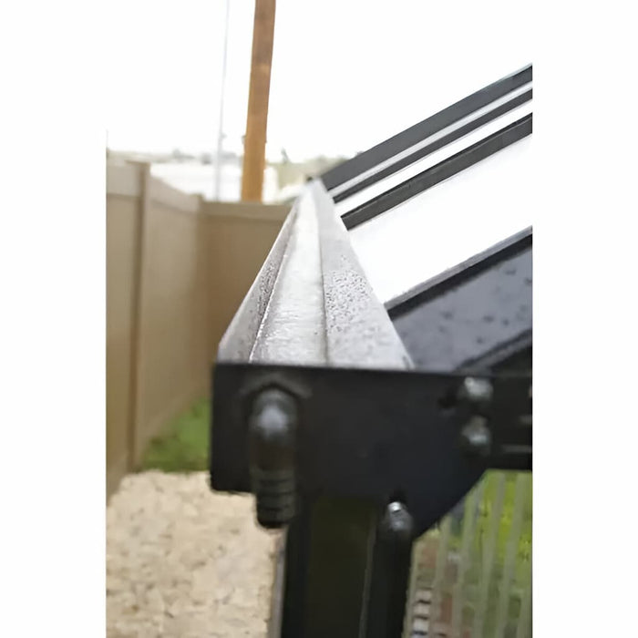 Riverstone Industries - Monticello Black Greenhouse - Gutter