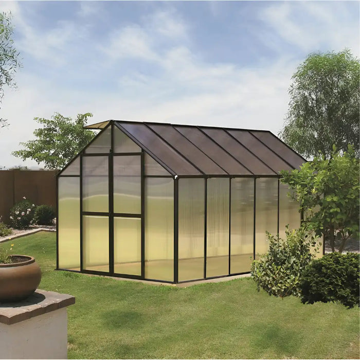 Riverstone Industries - 8x12 Monticello Black Greenhouse Premium - Full View