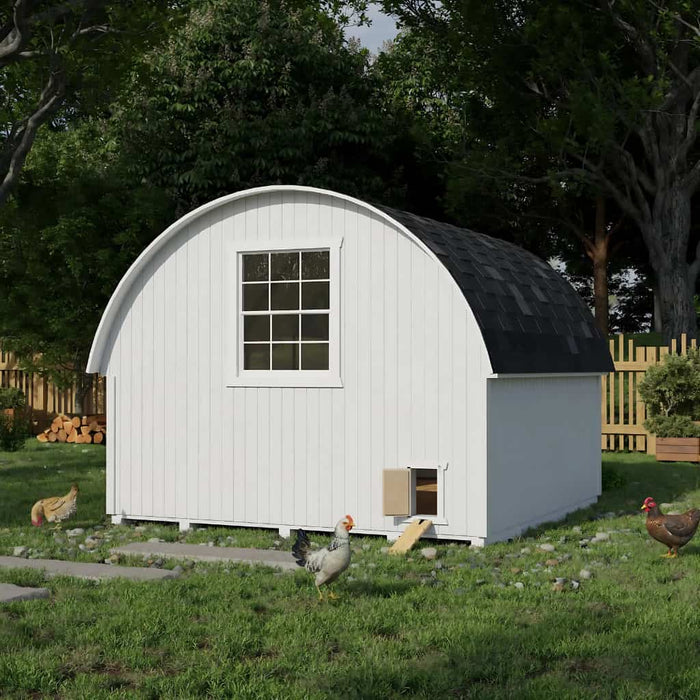 Little Cottage Company - Round Roof Chicken Coop Kit - Back View