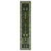 Full 2.6x12 Royal Green and Ivory runner rug