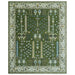 Full 8x10 Royal Green and Ivory area rug