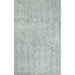 Full view of the EVE001 blue and ivory rectangular area rug