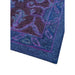 Closeup of the purple rug’s corner and edge