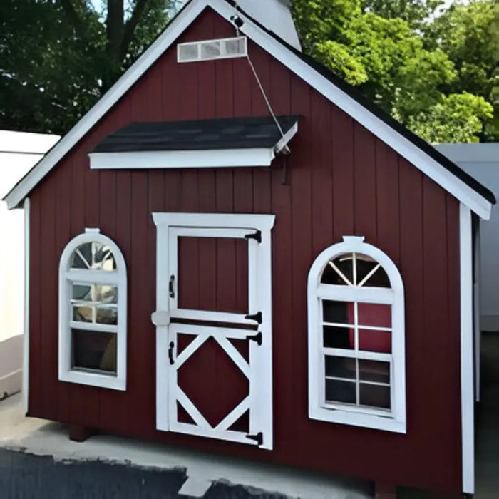 Little Cottage Company - Stratford Schoolhouse Playhouse Kit - Dutch Door