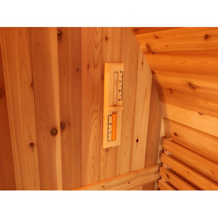 SunRay - 2-4 Person Aurora Traditional Barrel Sauna - Thermometer