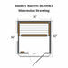 Sunray - Barrett HL100K2 1-Person Indoor Infrared Sauna - Dimension